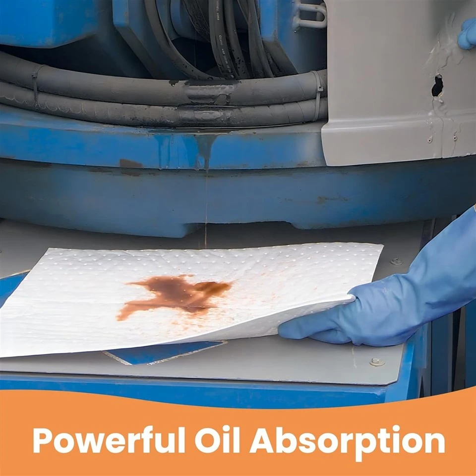 Oil Absorbent Pads Polypropylene Mats For Garage Floor & Marine factory