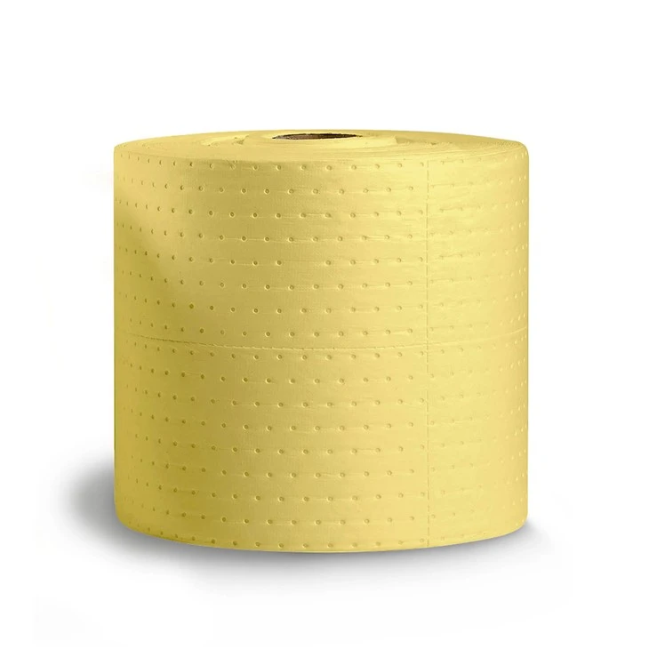 Yellow Chemical Spill Absorbent Roll